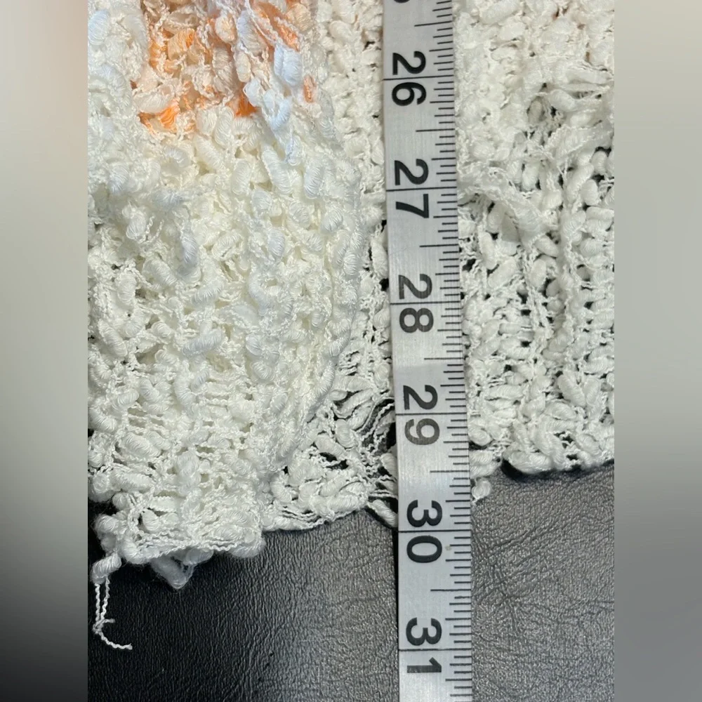 POL Crochet peach and white Oversized Comfy Sweater NWT size Medium - Picture 13 of 15